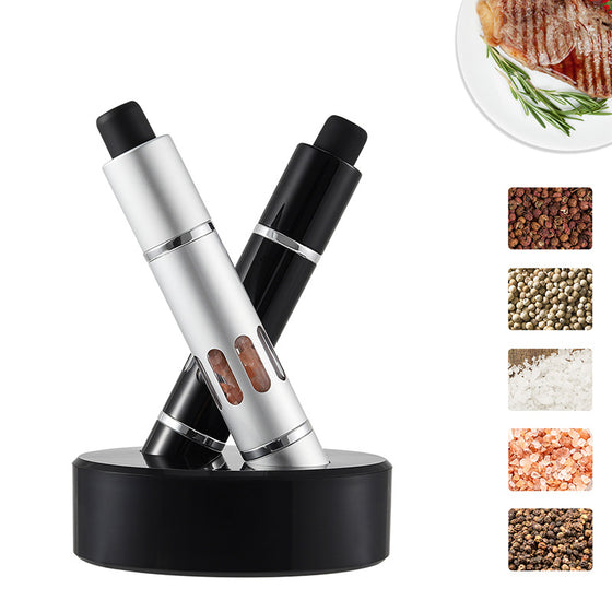One-handed pepper grinder set, aluminum alloy, photo 4