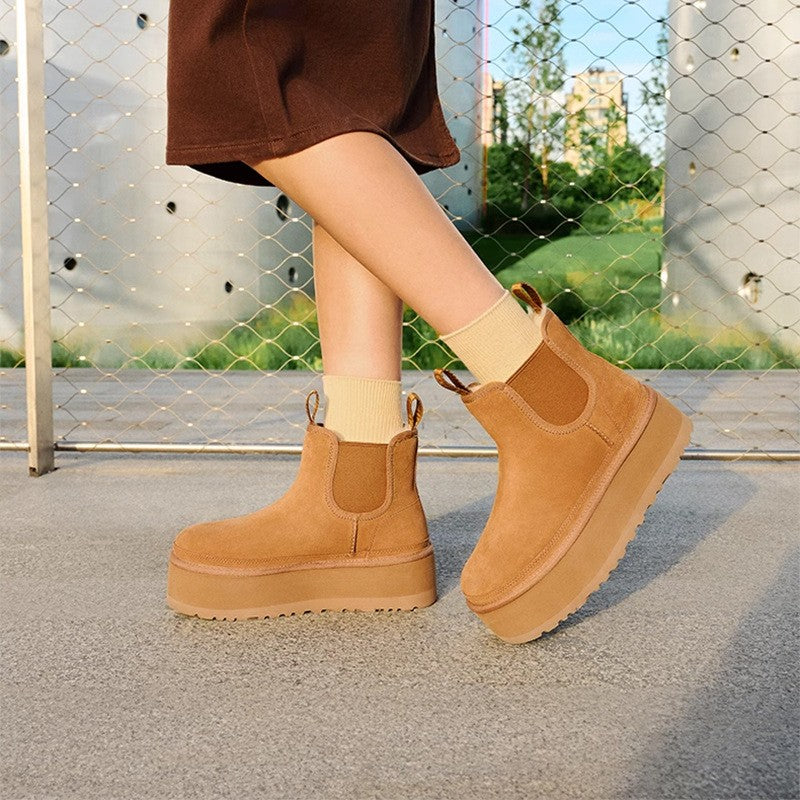 Thick sole round toe snow boots, photo 2