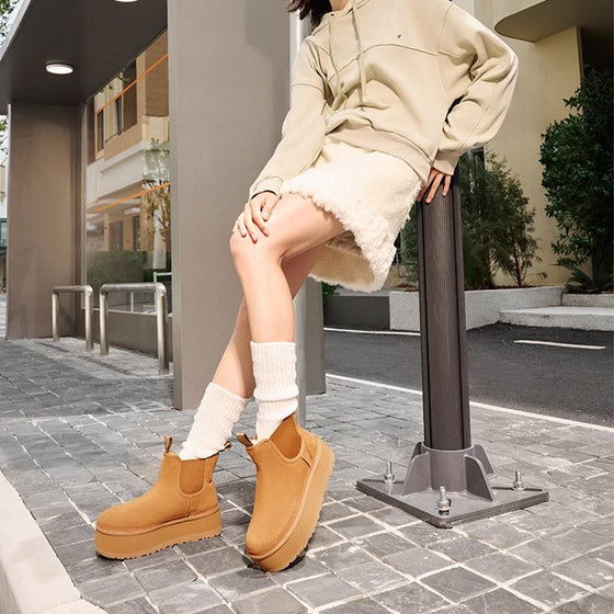 Thick sole round toe snow boots, photo 3