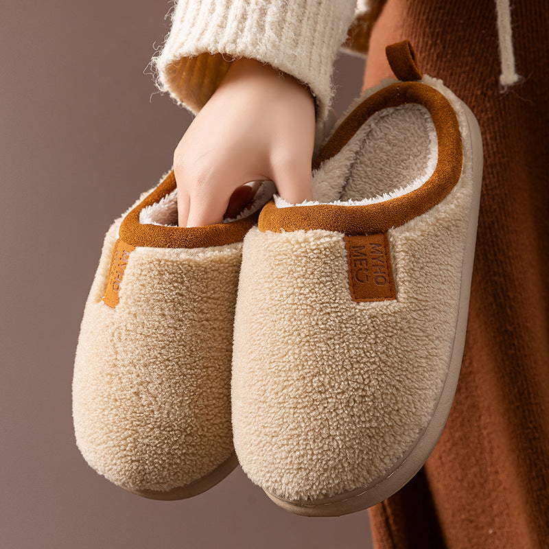 Simple plush cotton slippers, photo 2