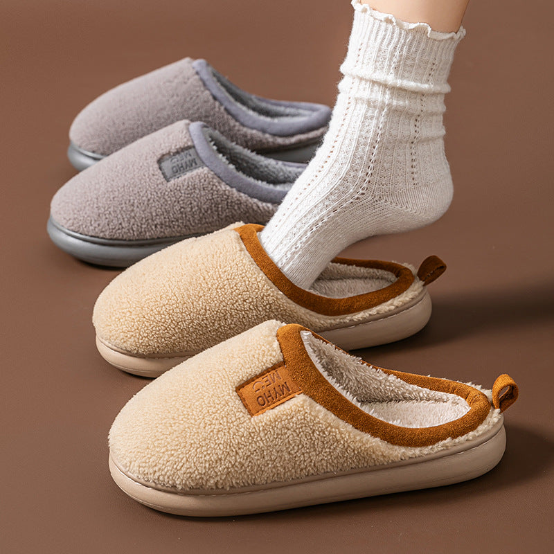 Simple plush cotton slippers, photo 4