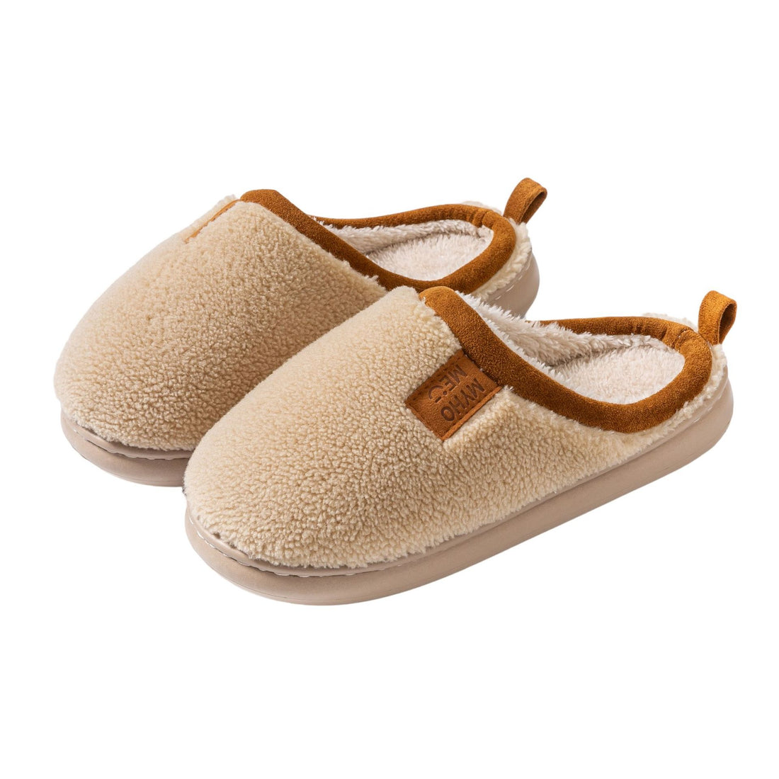 Simple plush cotton slippers, photo 5