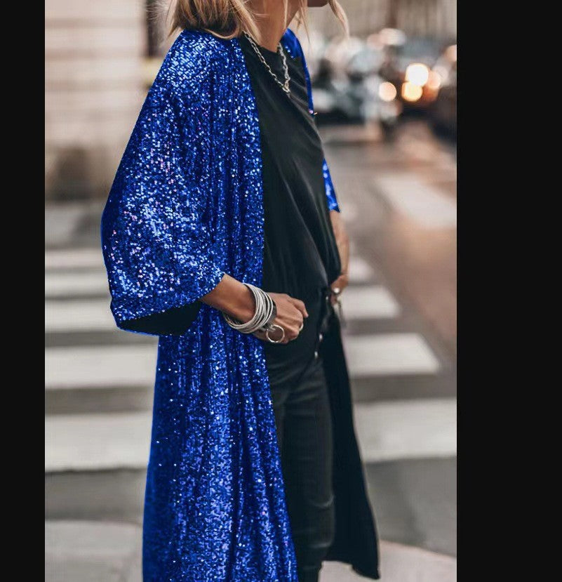 Women's sequin cardigan coat, photo 6