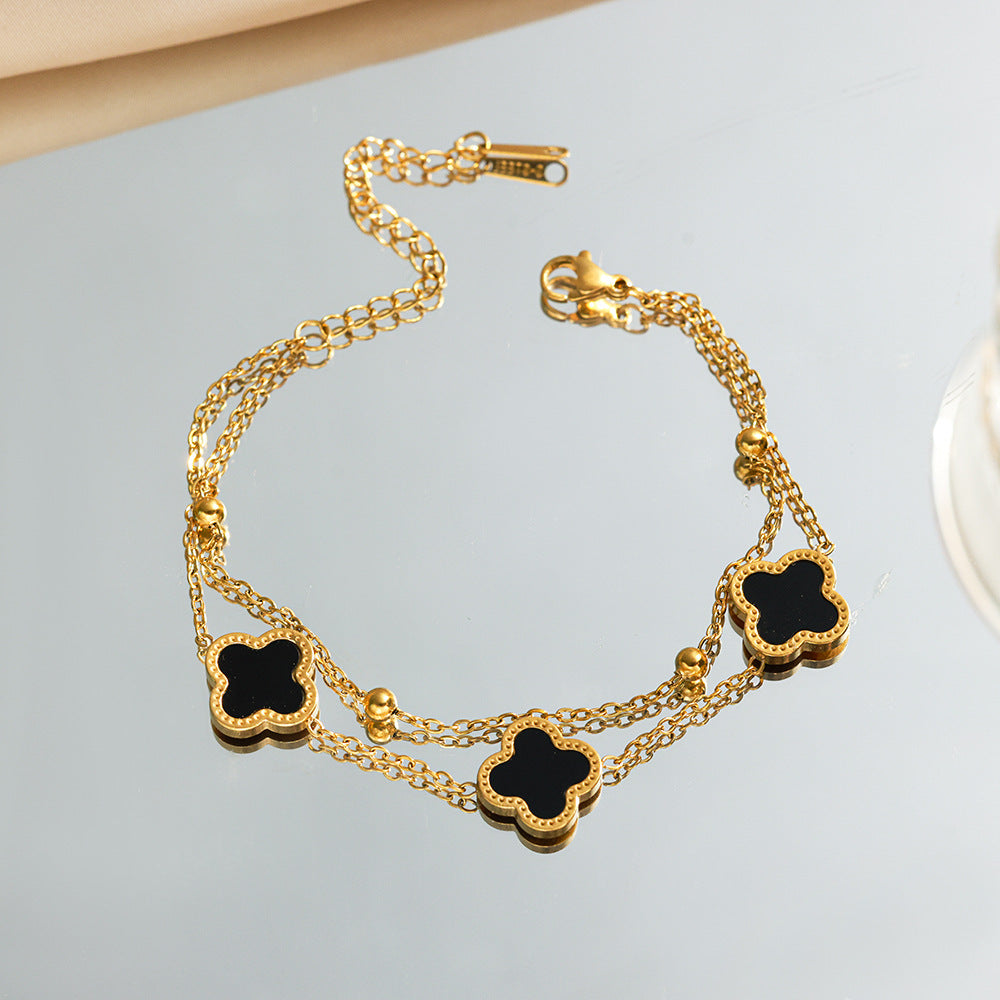 Four-leaf clover charm bracelet, photo 7