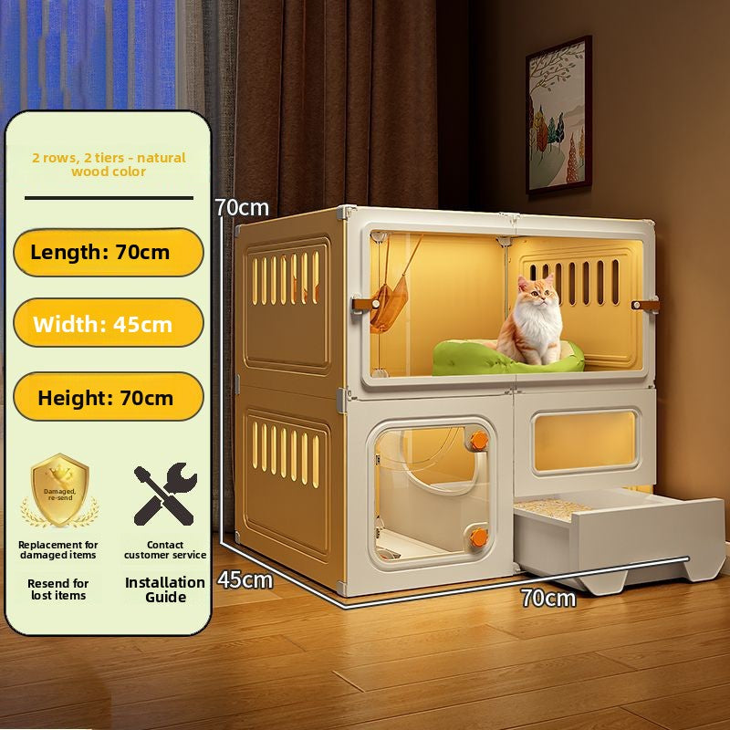 Drawer-Style One-Room Cat Villa