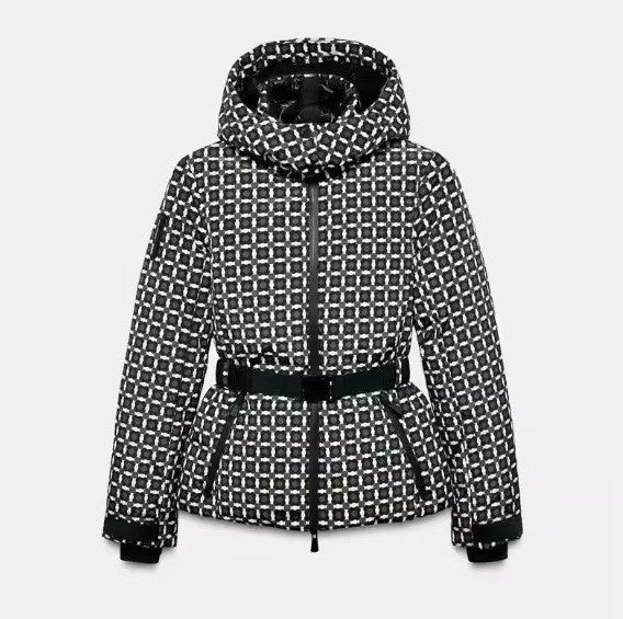 Belted Hooded Cotton-Padded Coat in Multiple Colors and Sizes, image 7 of 34