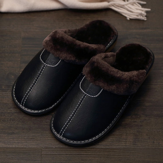 Men's Indoor Cotton Slippers in Gray, Navy, Black and Brown, image 6 of 13