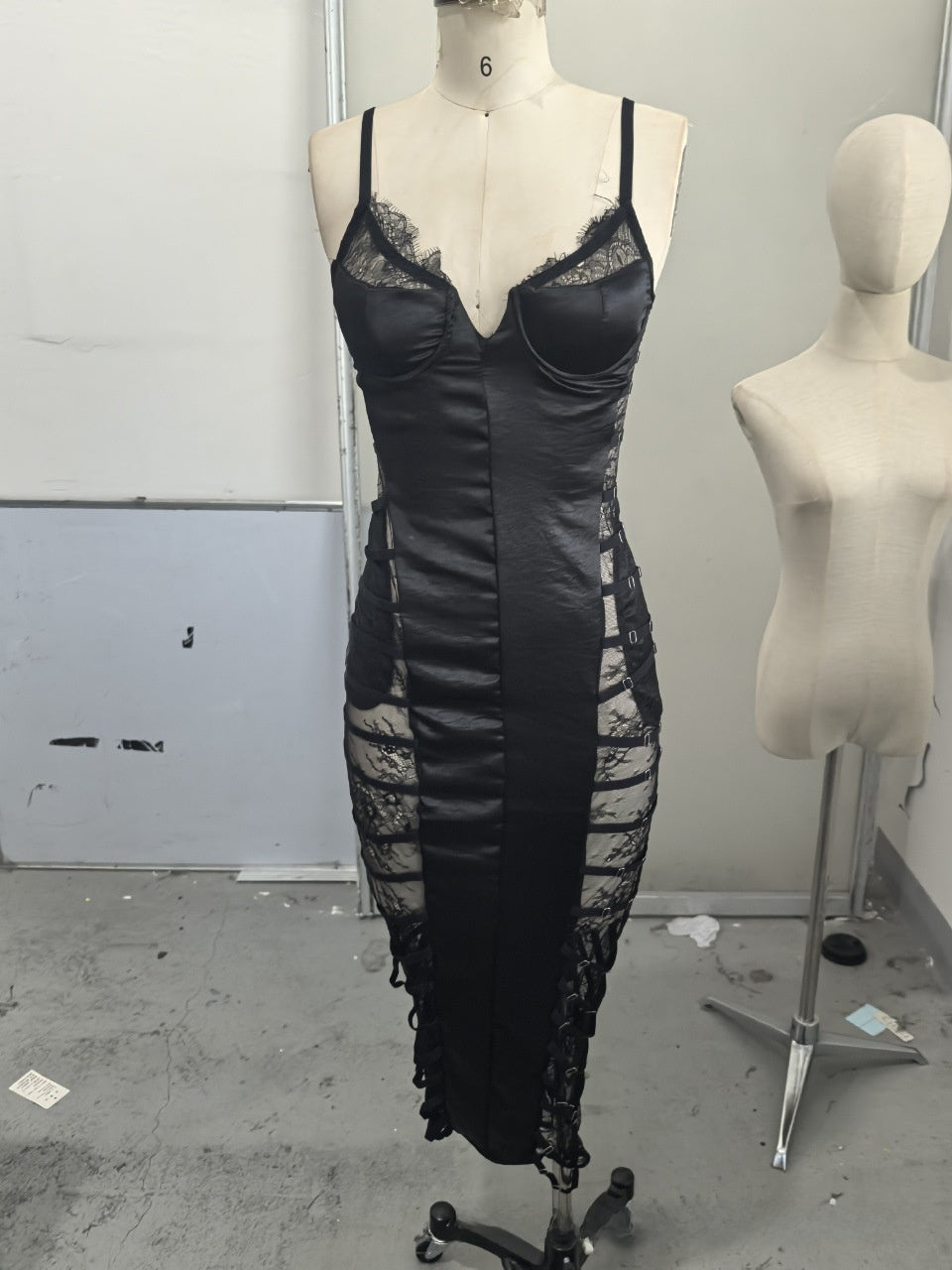Side-Slit Sheer Lace Skirt Dress, 3 Styles, S to L, image 6 of 14