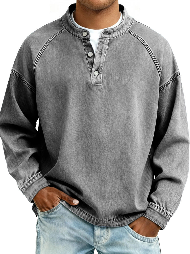 Henry Collar Casual Shirt, 10 Colors, S to 4XL, image 8 of 75