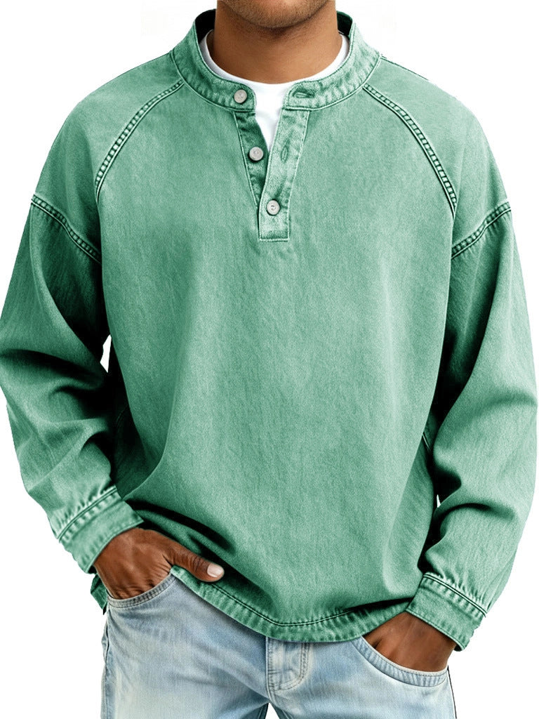 Henry Collar Casual Shirt, 10 Colors, S to 4XL, image 7 of 75