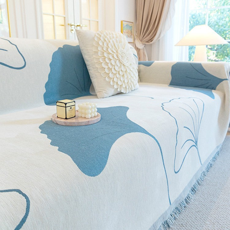 Ginkgo Leaf Non-Slip Sofa Cover Towel, 5 Colors, 10 Sizes, image 7 of 55