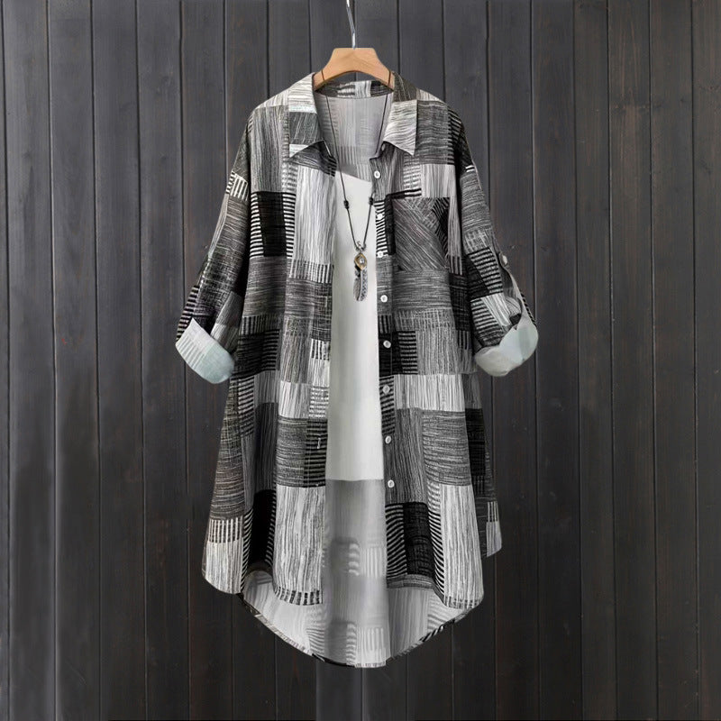 Men's Long Sleeve Check Shirt, 4 Colors, M to 3XL, image 8 of 20