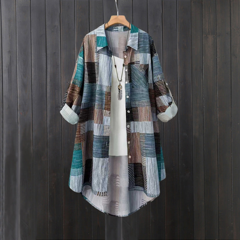 Men's Long Sleeve Check Shirt, 4 Colors, M to 3XL, image 7 of 20