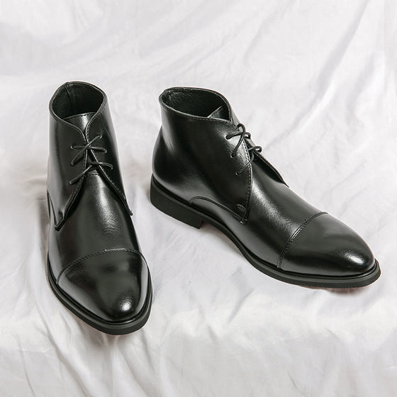 Lace-Up Leather Ankle Boots, Black or Brown, Sizes 38 to 48, image 6 of 27