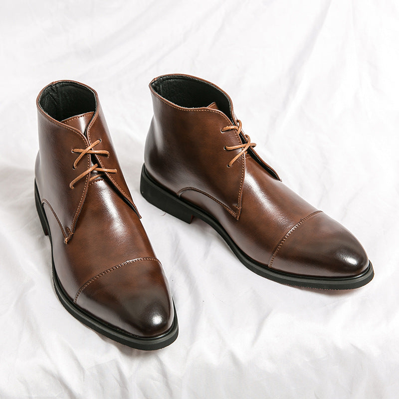 Lace-Up Leather Ankle Boots, Black or Brown, Sizes 38 to 48, image 8 of 27