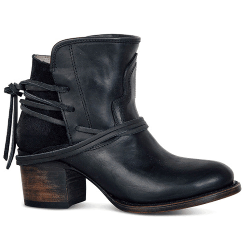 Women's Rear Strap Thick Heel Shoes, 4 Colors, Sizes 35 to 43, image 8 of 41
