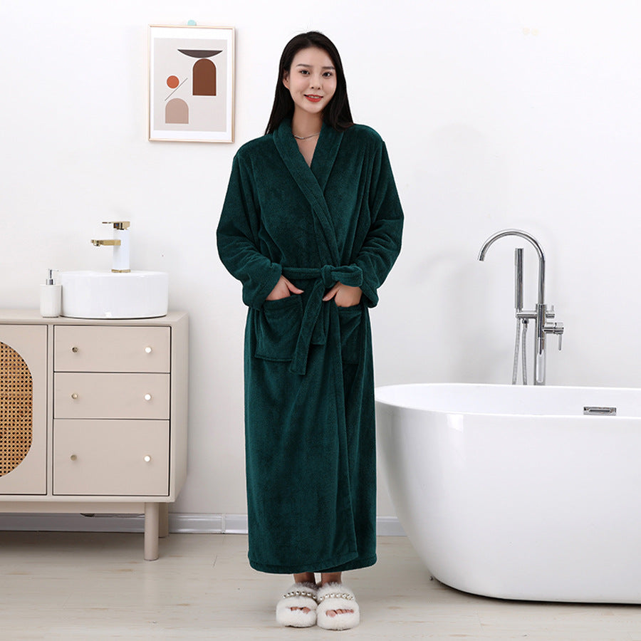 Plain nightgown robe in khaki