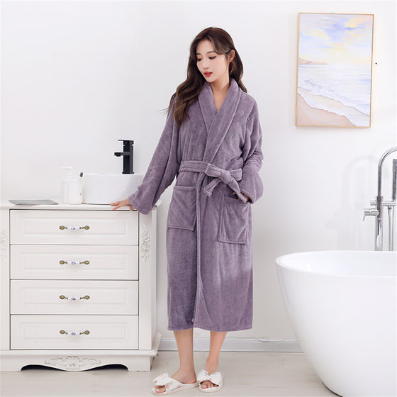 Men's and Women's Solid Color Pajamas Nightgown, 12 Colors, image 6 of 17