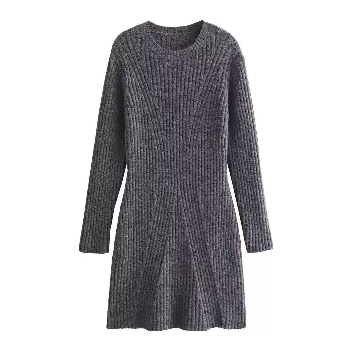 Ribbed knit mock neck bodycon sweater dress, photo 6