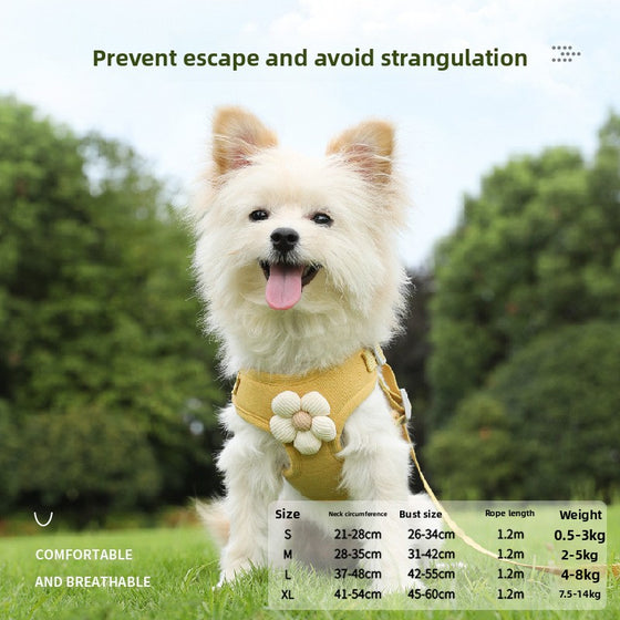 Sunflower dog harness and leash set, photo 5