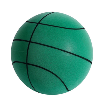 Green high-density foam basketball for the Indoor Silent Basketball Hoop & Ball Set