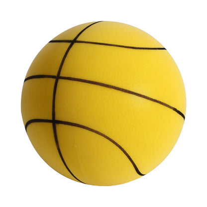 Yellow high-density foam basketball for the Indoor Silent Basketball Hoop & Ball Set