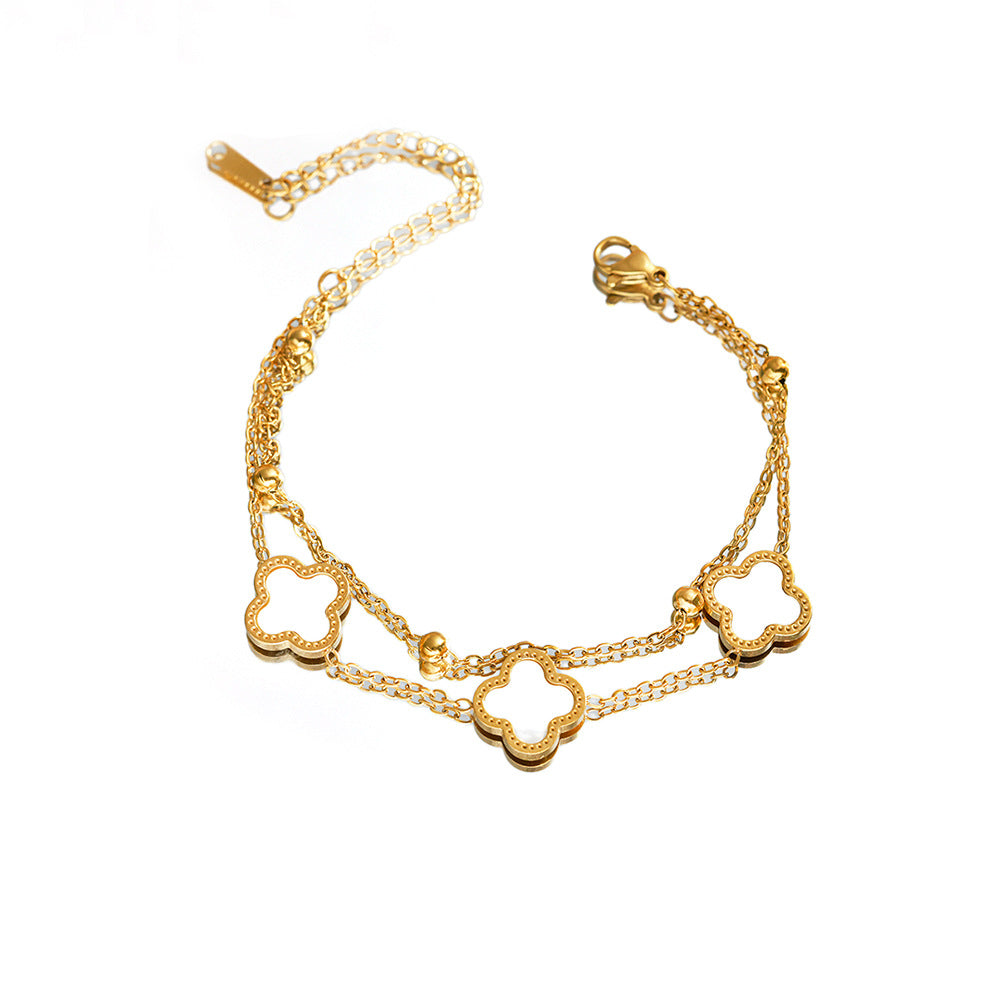 Four-leaf clover charm bracelet, photo 5