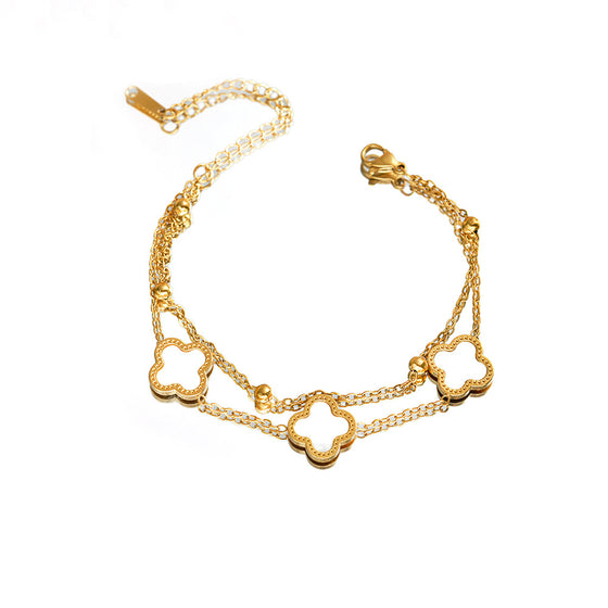 Four-leaf clover charm bracelet, photo 5