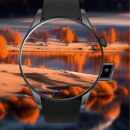 Close-up of the pull-out periscope camera lens on the Bluetooth call smart watch