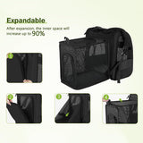 Steps for opening the expandable back panel, which increases interior space up to 90 percent