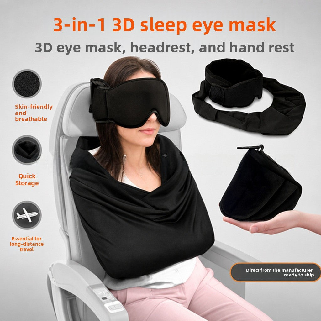 Three-In-One Portable Sleep Eye Mask with Headrest and Hand Support, image 1 of 17