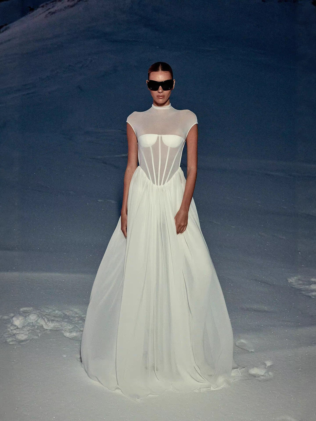 Lightweight Semi-Transparent Chiffon Dress, image 2 of 8