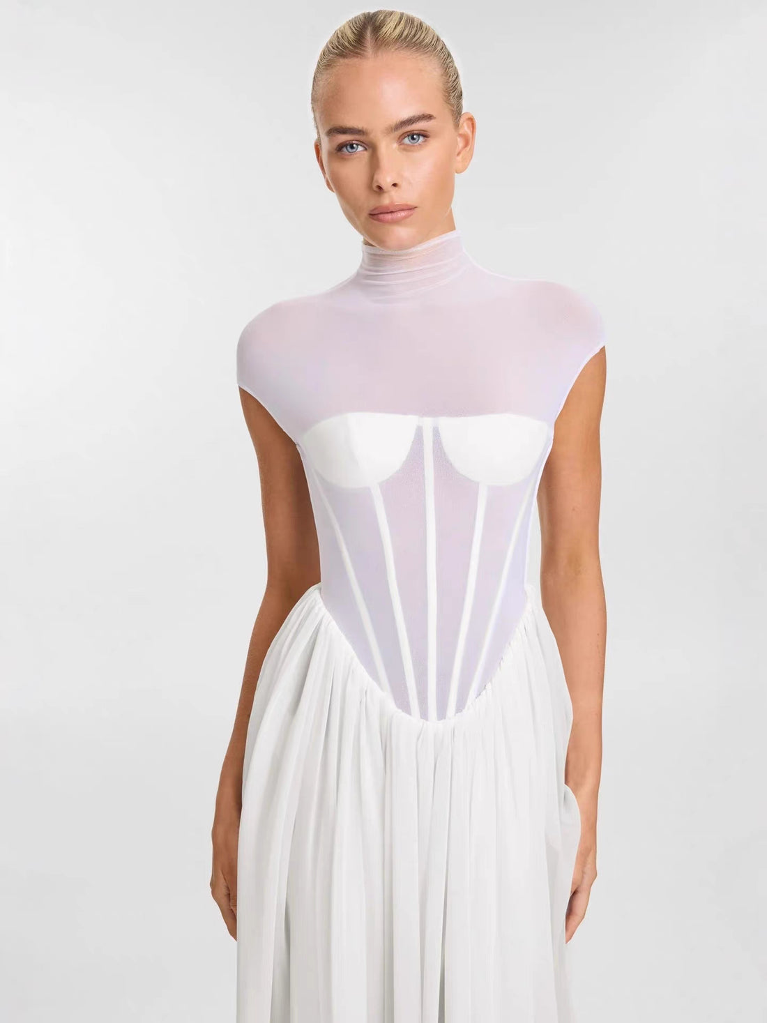 Lightweight Semi-Transparent Chiffon Dress, image 3 of 8