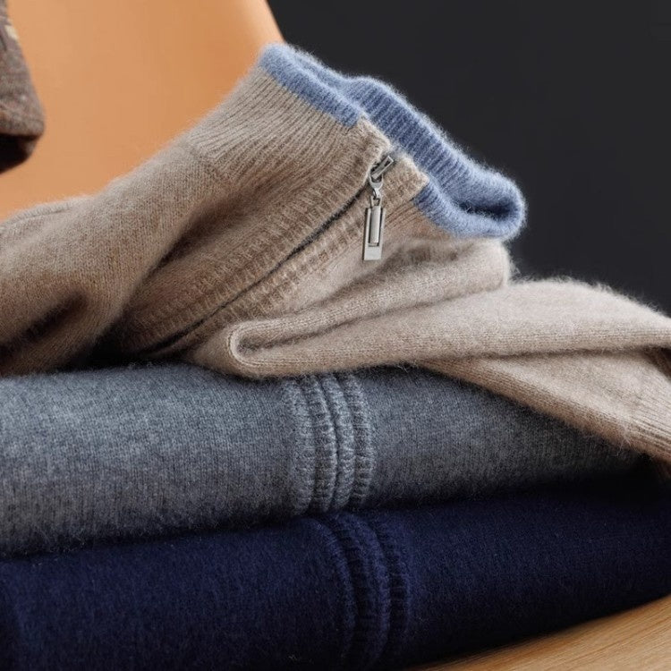 Men's Half-Neck Sweater in 3 Colors, M to 4XL, image 3 of 23