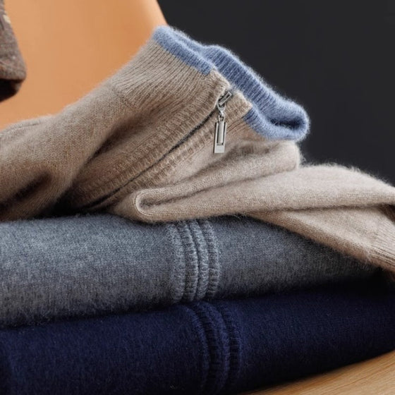 Men's Half-Neck Sweater in 3 Colors, M to 4XL, image 3 of 23