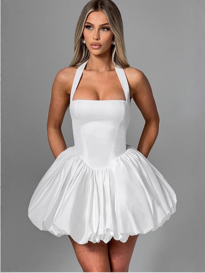 Neck-Hanging Lace-Up Dress in 5 Colors, S to XL, image 4 of 25