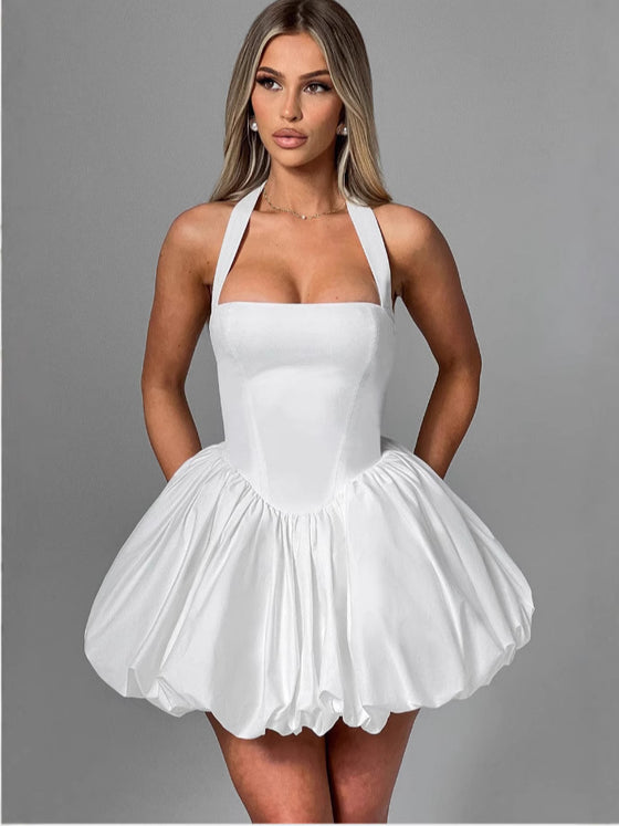 Neck-Hanging Lace-Up Dress in 5 Colors, S to XL, image 4 of 25
