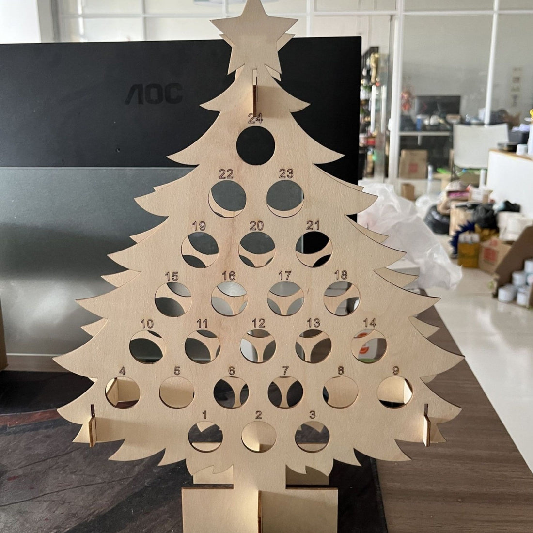 Christmas Wooden Rack in Trumpet and Large Sizes, image 3 of 5