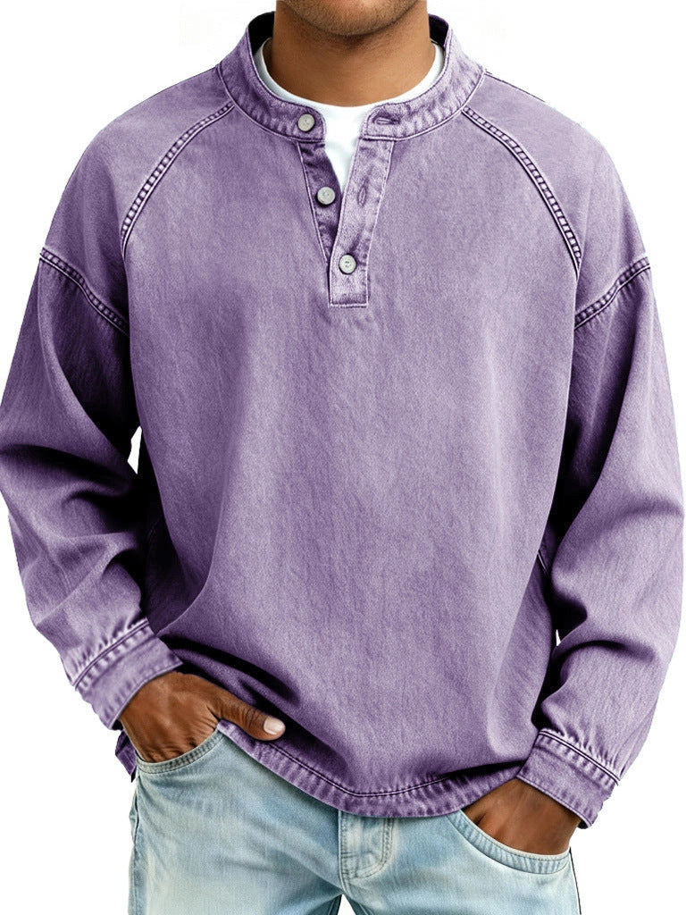 Henry Collar Casual Shirt, 10 Colors, S to 4XL, image 1 of 75
