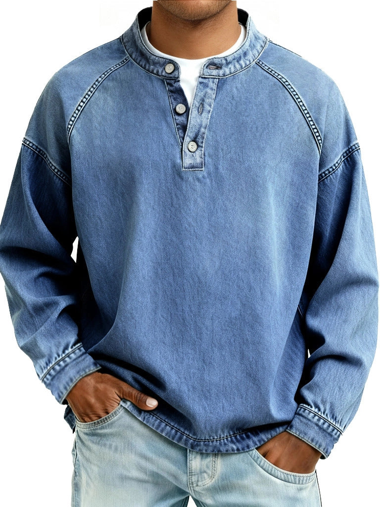 Henry Collar Casual Shirt, 10 Colors, S to 4XL, image 2 of 75
