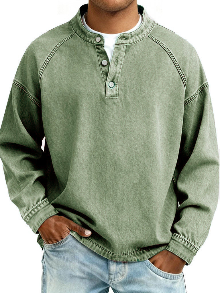 Henry Collar Casual Shirt, 10 Colors, S to 4XL, image 4 of 75