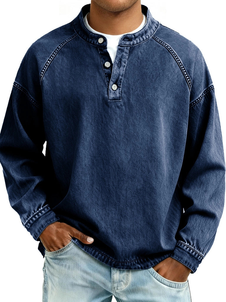 Henry Collar Casual Shirt, 10 Colors, S to 4XL, image 5 of 75