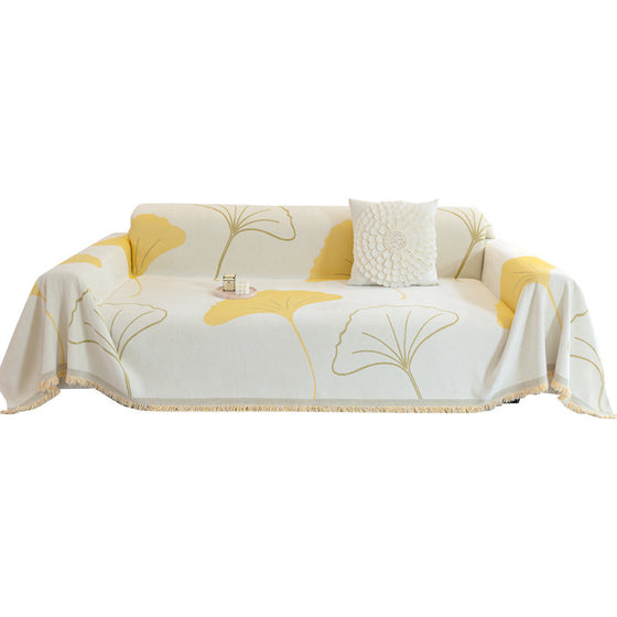 Ginkgo Leaf Non-Slip Sofa Cover Towel, 5 Colors, 10 Sizes, image 5 of 55