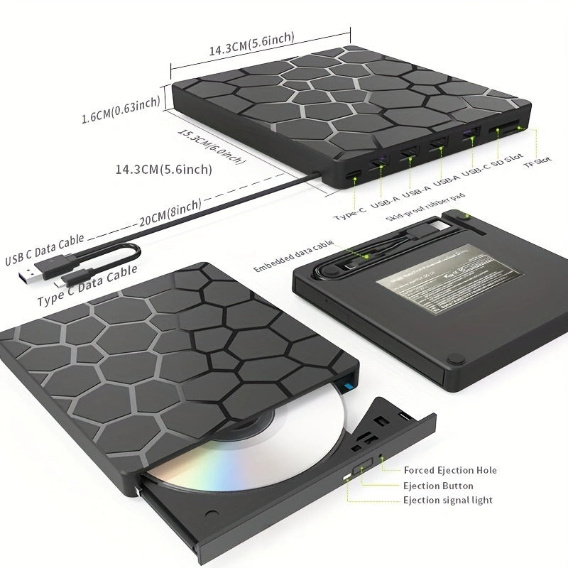 External Optical Drive DVD Burner, image 4 of 6