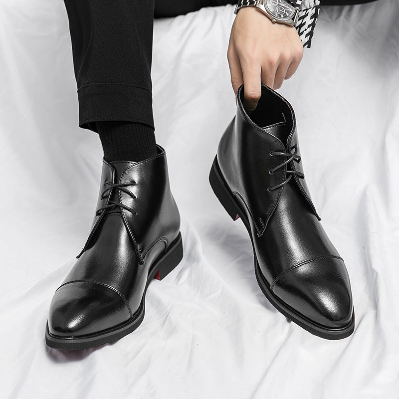 Lace-Up Leather Ankle Boots, Black or Brown, Sizes 38 to 48, image 4 of 27