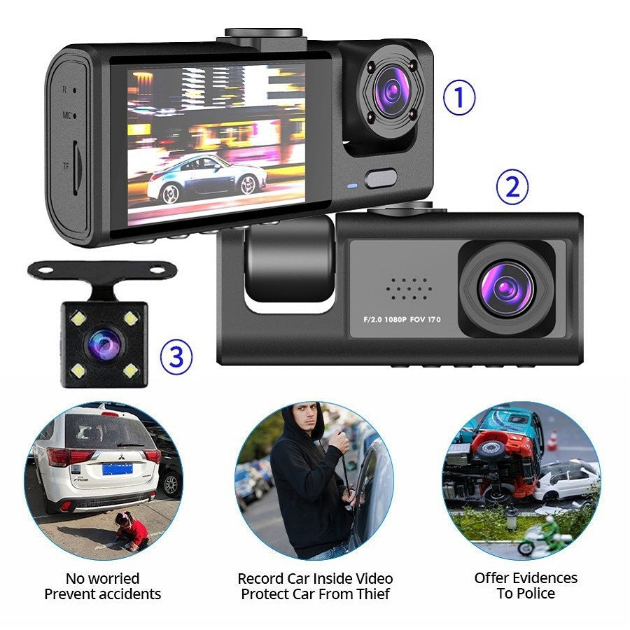 Dashcam, Front 1080P and Rear 480P with Wi-Fi, image 1 of 4