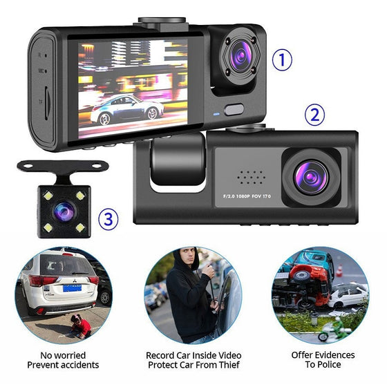 Dashcam, Front 1080P and Rear 480P with Wi-Fi, image 1 of 4