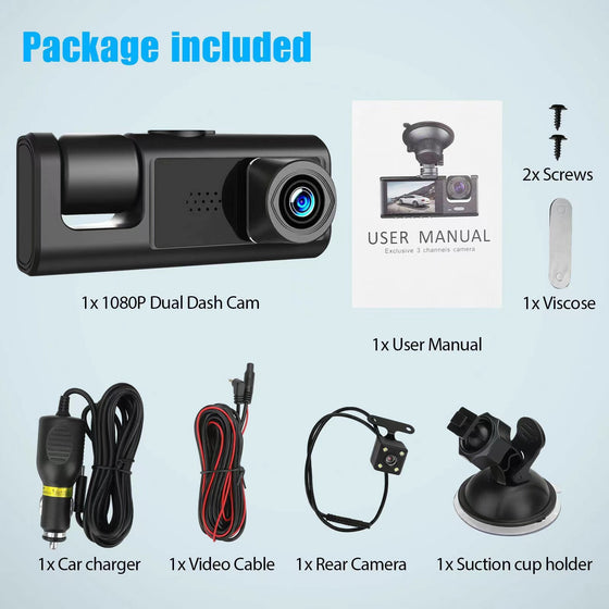 Dashcam, Front 1080P and Rear 480P with Wi-Fi, image 2 of 4
