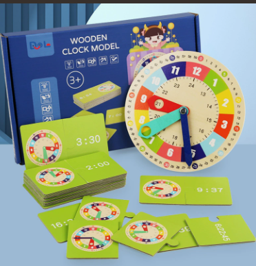 Know the Clock Wooden Teaching Aid, image 1 of 2