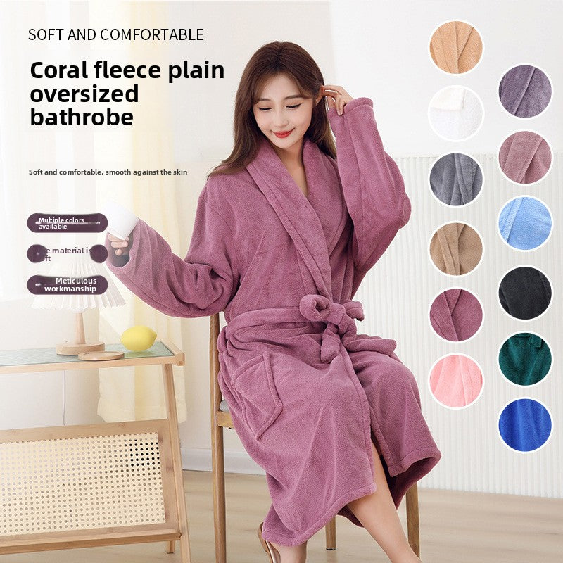 Unisex plain nightgown robe, main product photo